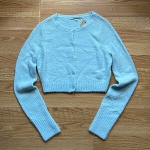 Kimchi Blue Baby blue fuzzy cardigan size small